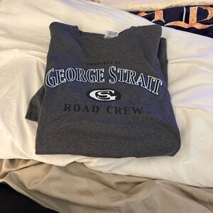 George Strait Road Crew Gray SS T-Shirt-XL (never worn) NWOT